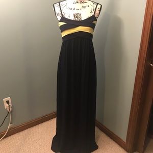 Summer navy and yellow maxi dress